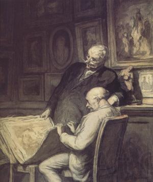 Honore  Daumier The Print Collectiors (nn03) Germany oil painting art